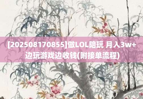 [202508170855]做LOL陪玩 月入3w+ 边玩游戏边收钱(附接单流程)