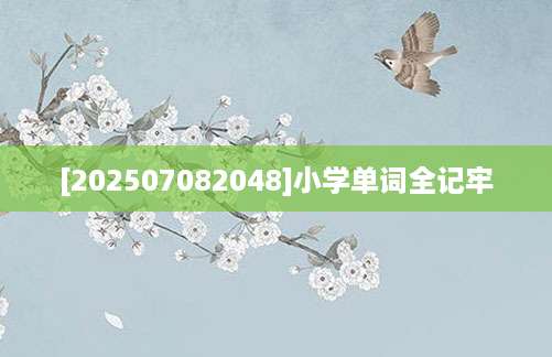 [202507082048]小学单词全记牢