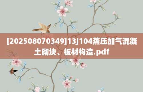 [202508070349]13J104蒸压加气混凝土砌块、板材构造.pdf