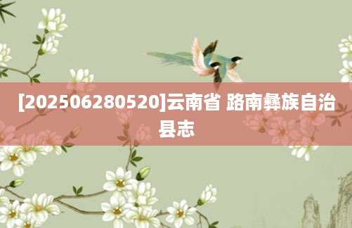 [202506280520]云南省 路南彝族自治县志