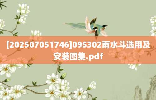 [202507051746]09S302雨水斗选用及安装图集.pdf