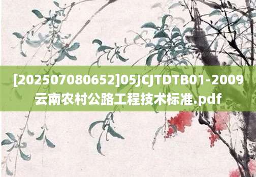 [202507080652]05JCJTDTB01-2009云南农村公路工程技术标准.pdf