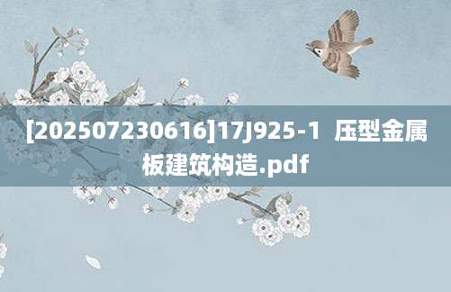 [202507230616]17J925-1  压型金属板建筑构造.pdf