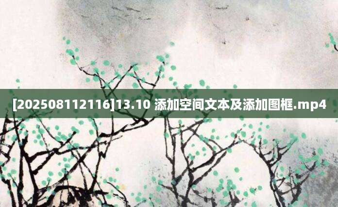 [202508112116]13.10 添加空间文本及添加图框.mp4