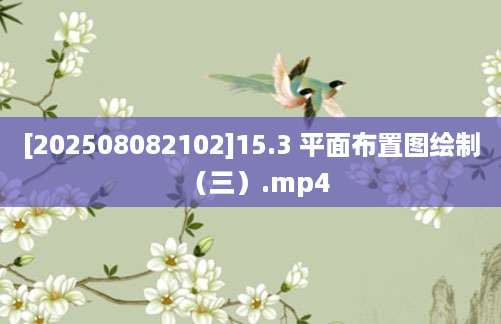 [202508082102]15.3 平面布置图绘制（三）.mp4