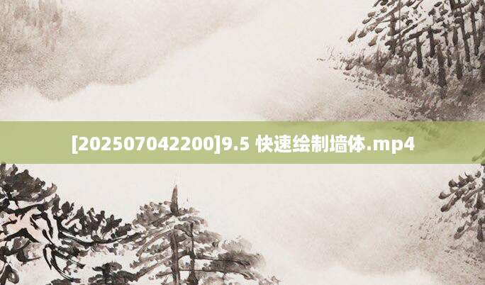 [202507042200]9.5 快速绘制墙体.mp4