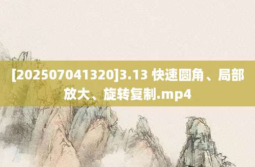 [202507041320]3.13 快速圆角、局部放大、旋转复制.mp4