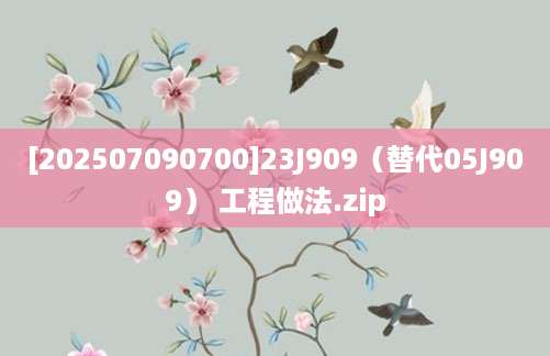[202507090700]23J909（替代05J909） 工程做法.zip