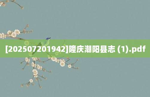 [202507201942]隆庆潮阳县志 (1).pdf