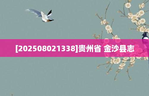 [202508021338]贵州省 金沙县志
