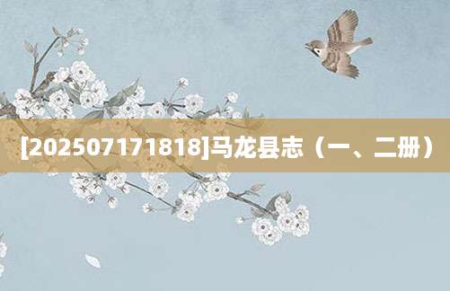 [202507171818]马龙县志（一、二册）