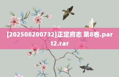 [202508200732]正定府志 第8卷.part2.rar