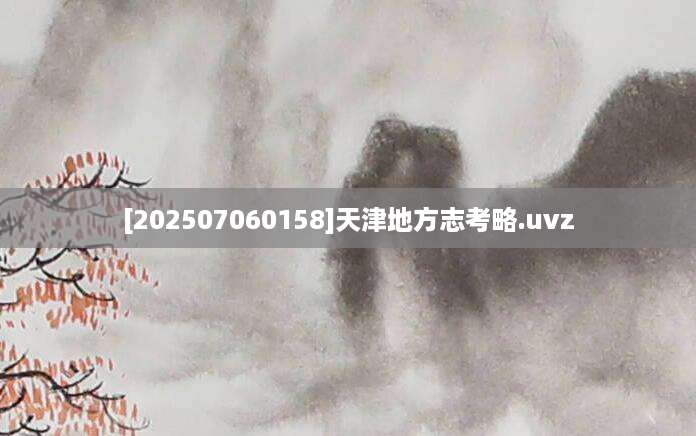[202507060158]天津地方志考略.uvz